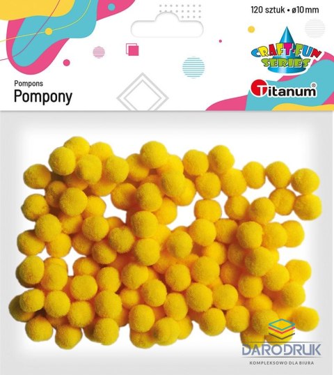 Titanum Pompony Craft-Fun Series żółty 120 szt Titanum (0126Y)
