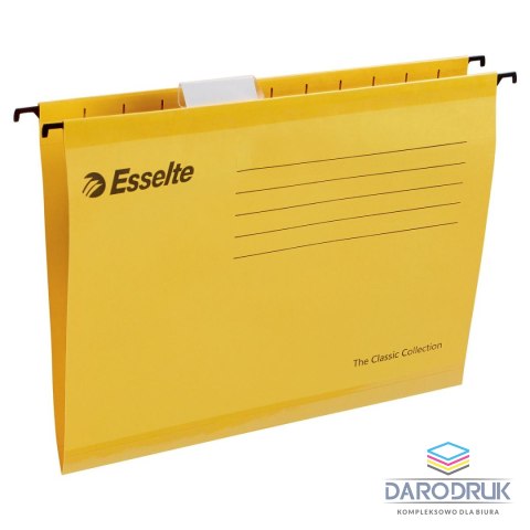 Esselte Teczka zawieszkowa A4 żółty karton 210g Esselte (90314)