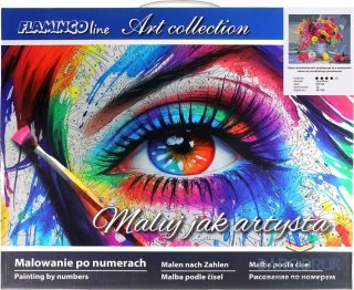 Flamingo Line Zestaw kreatywny Malowanie po numerach 40x50cm Bukiet Flamingo Line (FSY190)