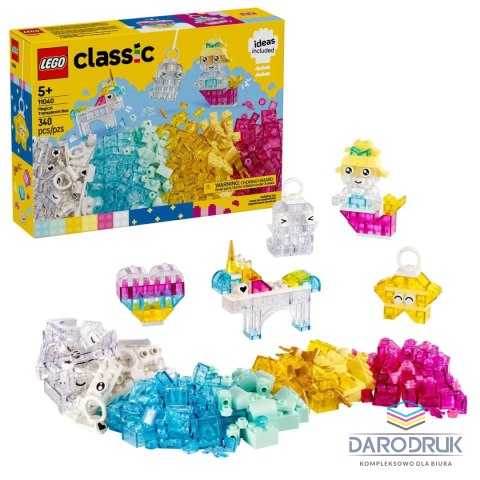 Lego Klocki konstrukcyjne Classic Magiczny zestaw z przezroczystymi klockami Lego (11040)