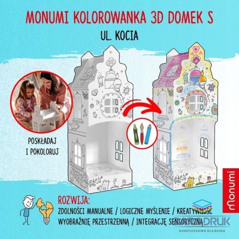 Monumi Kolorowanka składana MINI 32 cm, Domek Monumi (0753)
