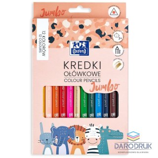Oxford Kredki ołówkowe Jumbo 12 kol. Oxford (400174529)