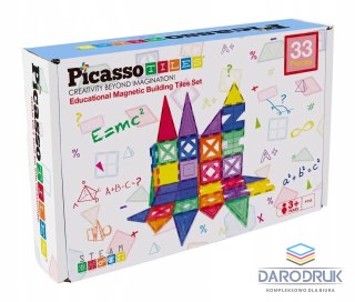 Orbico Sp. Z O.o. Klocki magnetyczne PICASSO TILES Zestaw 33 Elementów Orbico Sp. Z O.o. (PT33)