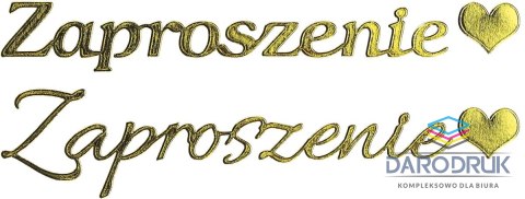 Titanum Naklejka (nalepka) Craft-Fun Series napis „Zaproszenie" złoty Titanum