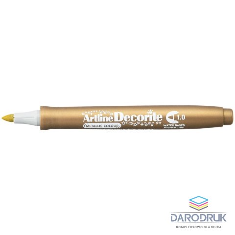 Artline Marker permanentny złoty metaliczny decorite wkład złoty 1,0mm pędzelek końcówka Artline (AR-033 9 6)