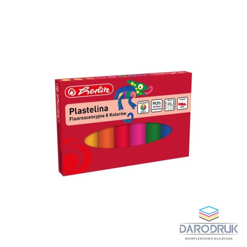 Herlitz Plastelina 8 kol. fluorescencyjna 9588997 mix Herlitz (300023220)