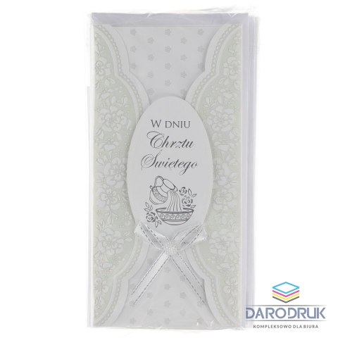Kartka składana DL laurka dl exclusive satyna chrzest (5902221807404)
