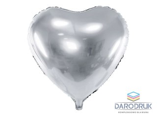 Partydeco Balon foliowy serce srebrne 18cal Partydeco (FB9M-018)