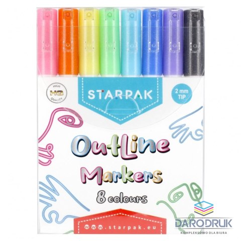 Starpak Marker olejowy Konturowy wkład mix okrągła końcówka Starpak (497706)
