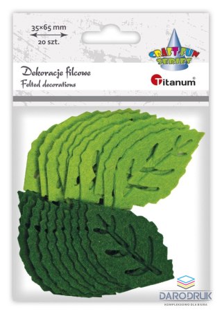 Titanum Ozdoba filcowa Craft-Fun Series Liście ażurowe Titanum (3630)