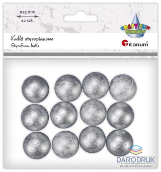 Titanum Ozdoba styropianowa Craft-Fun Series Srebrne kulki styropianowe Titanum
