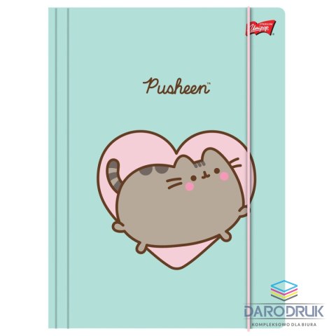 Unipap Teczka kartonowa na gumkę Pusheen A4 miętowy 300g Unipap