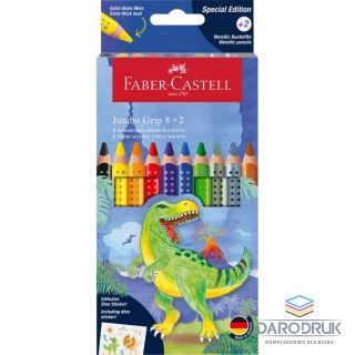 Faber Castell Kredki ołówkowe dinozaury +naklejki Faber Castell (110922 FC)