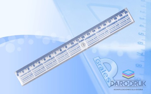 Grales Linijka Grales plastikowa 20 cm (L20T)