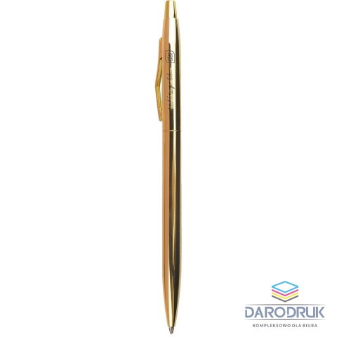 Interdruk Długopis żelowy Satin Gold slim 1,00mm wkład niebieski 1,0mm Interdruk (5902277346834)