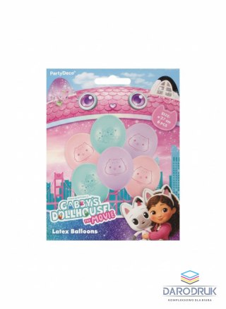 Partydeco Balon gumowy Koci Domek Gabi mix 270mm Partydeco (SB12P-347-000-6)