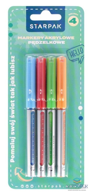 Starpak Marker permanentny akrylowy z pedzelkiem wkład mix pędzelek końcówka Starpak (548339)