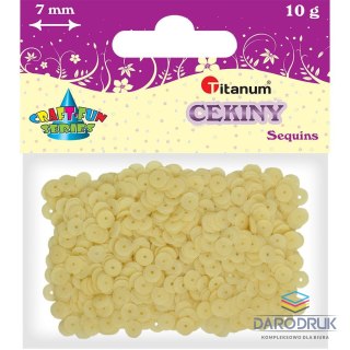 Titanum Craft-fun Cekiny Titanum Craft-Fun Series Okrągłe matowe kremowe