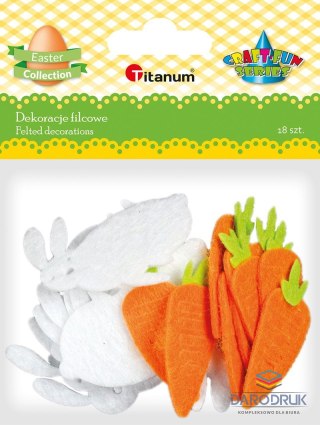 Titanum Ozdoba filcowa Craft-Fun Series zające i marchewki Titanum (5016)