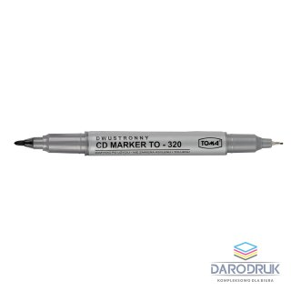 Toma Marker do cd dwustronny wkład czarny 0,5-0,8mm Toma (TO-320 3 2)