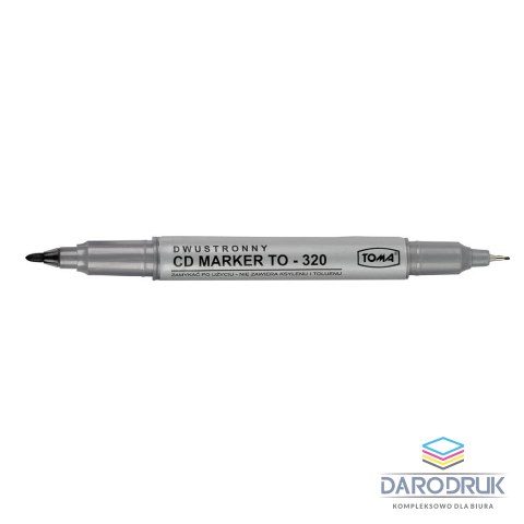 Toma Marker do cd dwustronny wkład czarny 0,5-0,8mm Toma (TO-320 3 2)