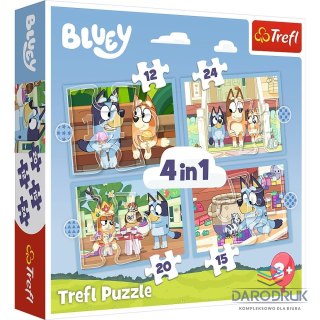 Trefl Puzzle Bluey Bluey i jego świat 4w1 el. Trefl (34637)