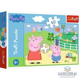 Trefl Puzzle Peppa Pig Zabawy w gronie przyjaciół 60 el. Trefl (17356)