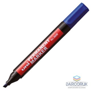 Uni Marker permanentny wkład niebieski 4,0mm ścięta końcówka Uni (NO-380B)