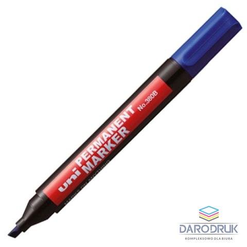 Uni Marker permanentny wkład niebieski 4,0mm ścięta końcówka Uni (NO-380B)