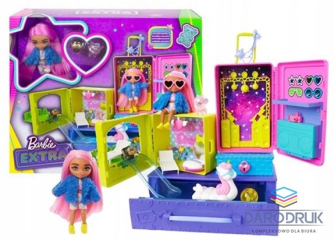 Barbie Lalka Extra Moda mini + zwierzątka Barbie (HDY91)