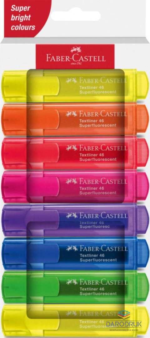 Faber Castell Zakreślacz Neon 1546 8 kol. wkład mix 1,0-5,0mm Faber Castell (254648 FC)
