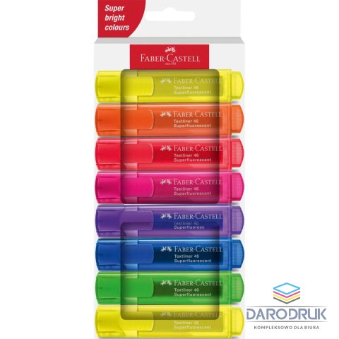 Faber Castell Zakreślacz Neon 1546 8 kol. wkład mix 1,0-5,0mm Faber Castell (254648 FC)