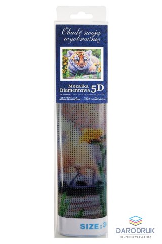 Flamingo Line Zestaw kreatywny Diamentowa mozaika 30x40cm Tygrys Flamingo Line (TMF24324)