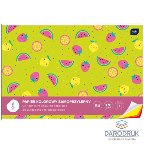 Interdruk Zeszyt papierów kolorowych samoprzylepny B4 170g 8k [mm:] 250x350 Interdruk (ZEPKB4SP)