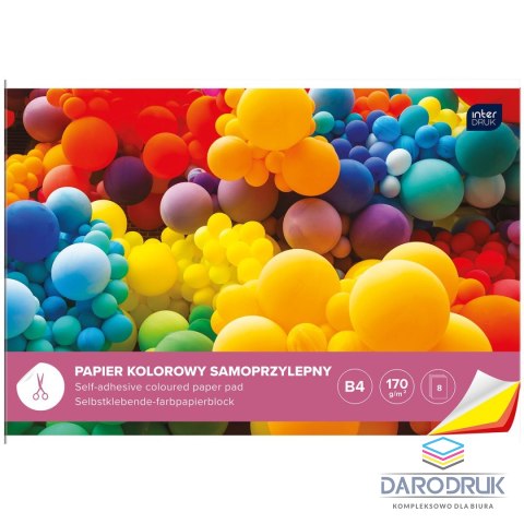 Interdruk Zeszyt papierów kolorowych samoprzylepny B4 170g 8k [mm:] 250x350 Interdruk (ZEPKB4SP)