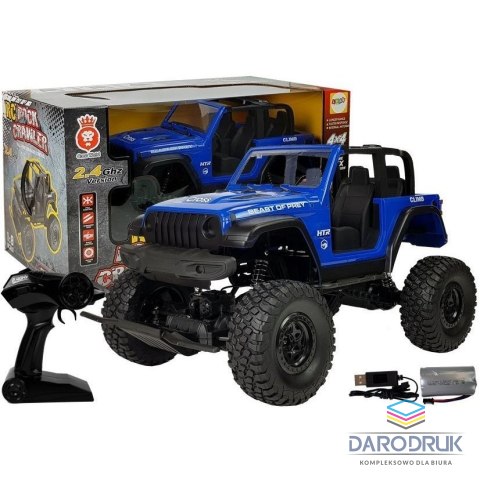 Lean Samochód Terenowe Zdalnie Sterowane 4x4 Amortyzatory 2.4G Niebieski Lean (9086)