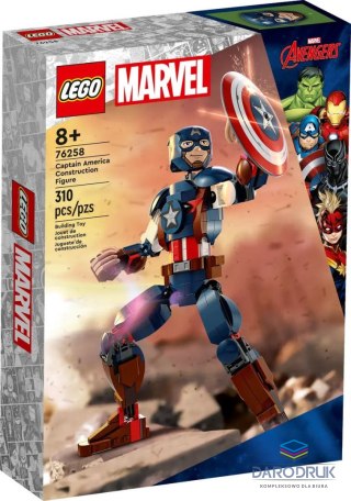 Lego Klocki konstrukcyjne Marvel Figurka Kapitana Ameryki do zbudowania Lego (76258)