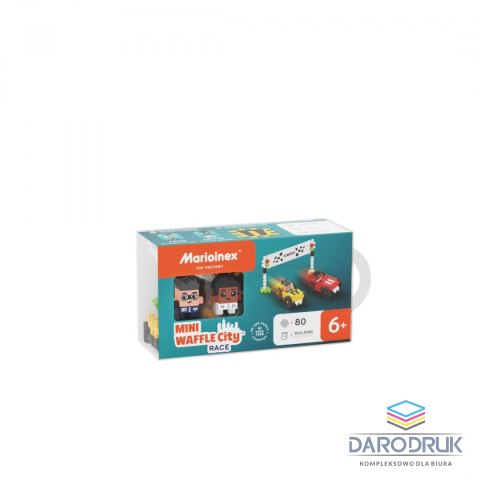 Marioinex Klocki konstrukcyjne Mini Waffle City Klocki Mini Waffle 80 elementów Wyścig Marioinex