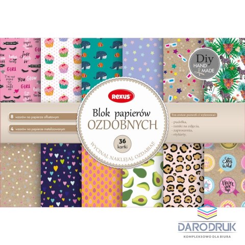 Rexus Papier ozdobny A5 do scrapbookingu mix [mm:] 210x145 Rexus (609830)