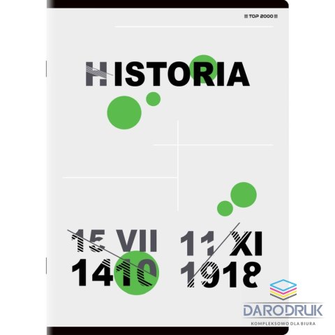 Top 2000 Brulion A5 tematyczny historia 80k. 70g krata Top 2000 (400132312)