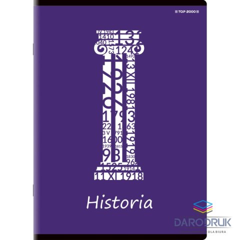 Top 2000 Brulion A5 tematyczny historia 80k. 70g krata Top 2000 (400132312)