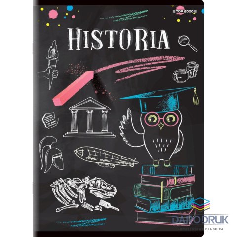 Top 2000 Brulion A5 tematyczny historia 80k. 70g krata Top 2000 (400132312)