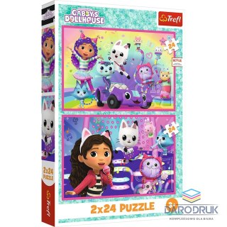 Trefl Puzzle Zabawy z Gabby 2x24 el. Trefl (34433)
