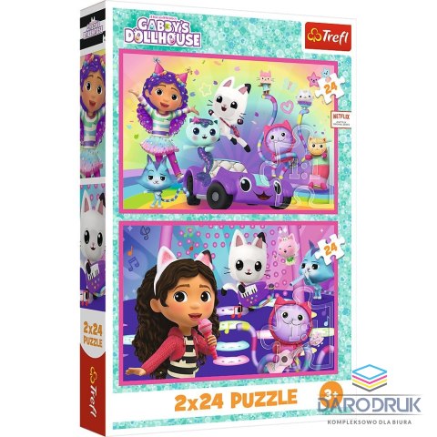 Trefl Puzzle Zabawy z Gabby 2x24 el. Trefl (34433)