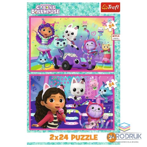 Trefl Puzzle Zabawy z Gabby 2x24 el. Trefl (34433)