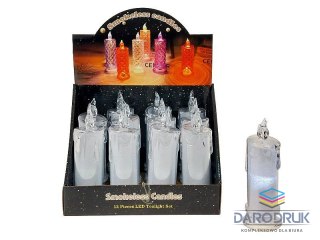 Adar Lampki świąteczne LED 18x6,5cm,na podstawce, zimne białe światło, na baterie 2xAA Adar (616561)