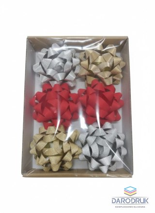 Farro Gwiazda ozdobna mega brokat 15cm mix Farro