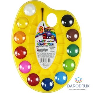 Fun&Joy Farby akwarelowe w paletce 12 kolor. Fun&Joy (FJ-12K30PAL)