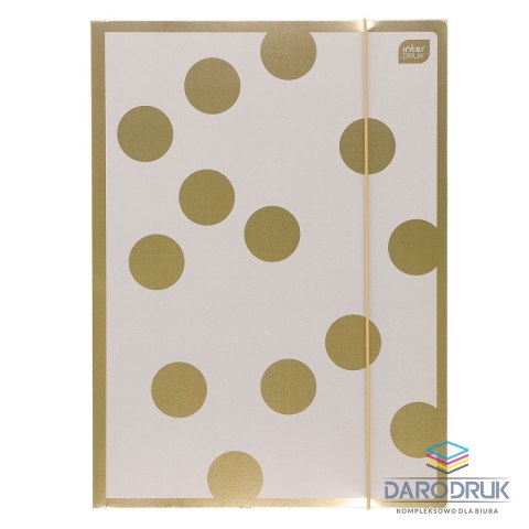 Interdruk Teczka kartonowa na gumkę SATIN GOLD 3 A4 mix Interdruk