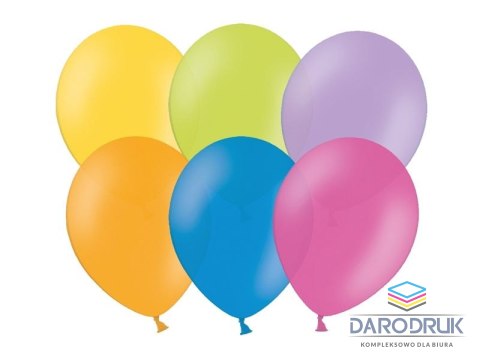 Partydeco Balon gumowy pastelowy 100 szt mix pastelowy 270mm Partydeco (12P-000)